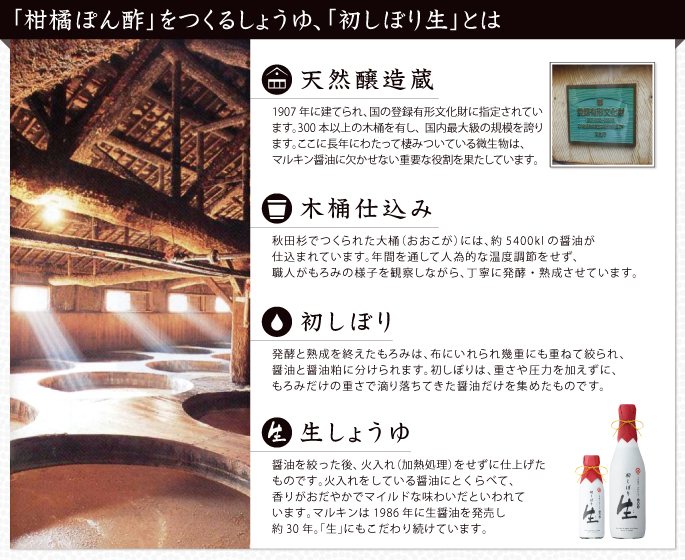 柑橘ぽん酢 木桶仕込み 天然醸造蔵